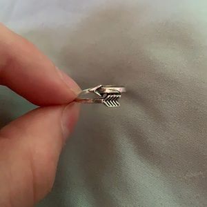 cute silver arrow ring